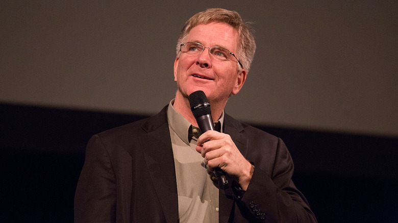rick steves talking into a mic