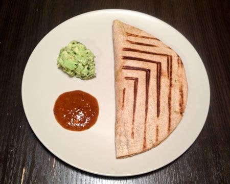 Roasted Eggplant & Spinach Quesadilla