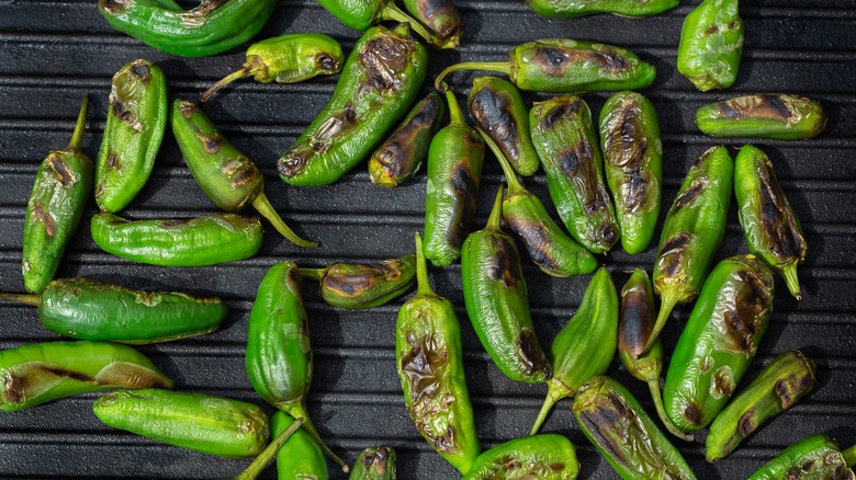 Charred jalapeno peppers