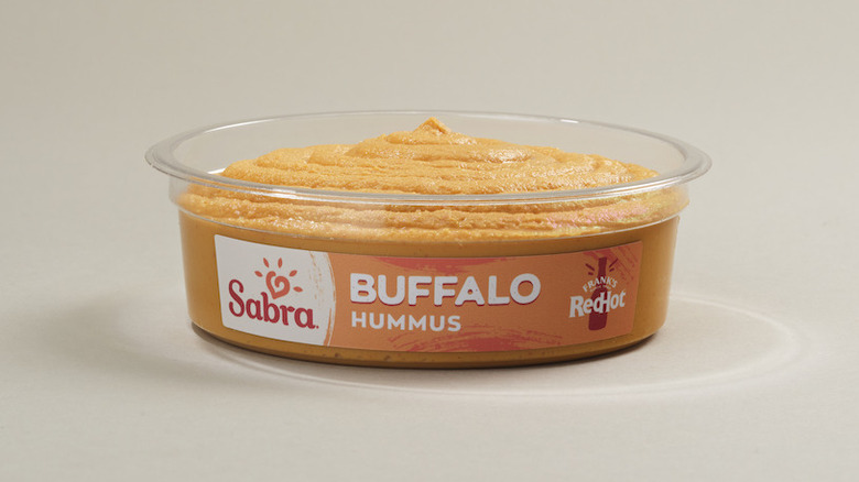tub of Sabra Buffalo Hummus