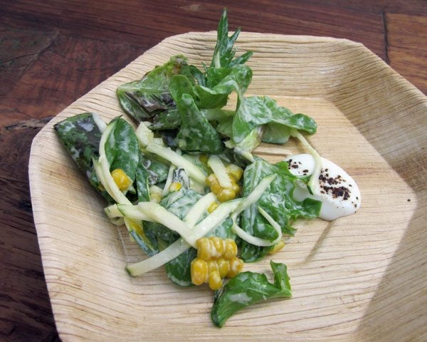 Salad of Zucchini, Corn, and Smoked Yogurt