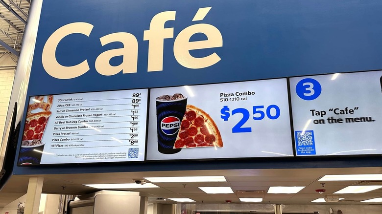 Sam's Club cafe menu in store