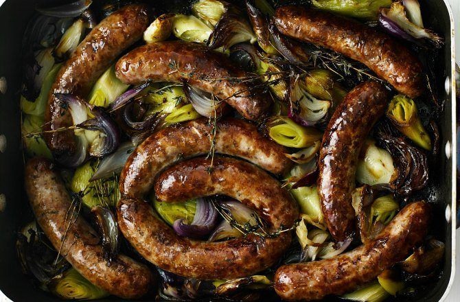 Sausage and Onion Roast