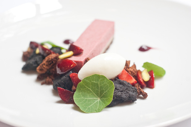 Cherry and Pistachio Mousse