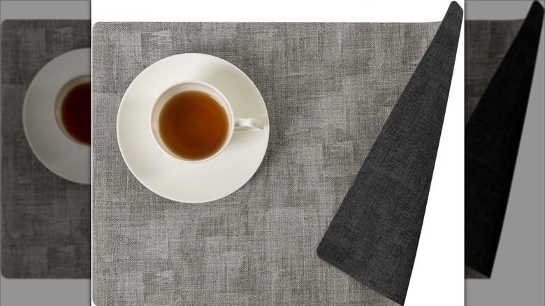Faux-leather placemats