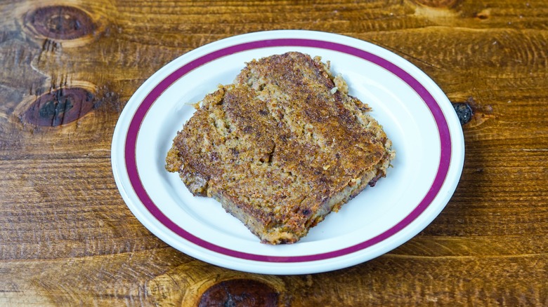 Fried Scrapple on a plate