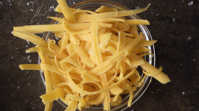 grated Cheddar cheese