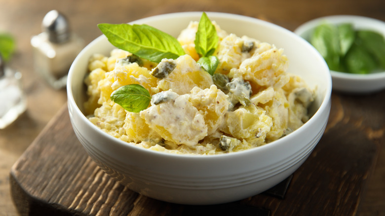 potato salad in a bowl