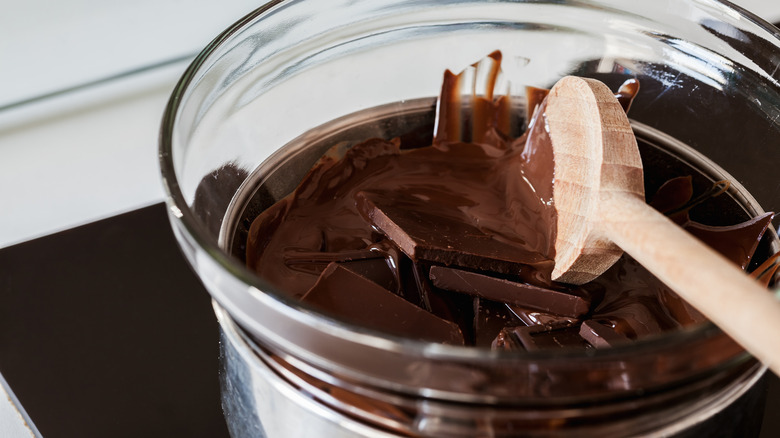 Chocolate melting in a double boiler