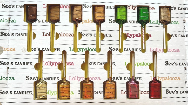collection of See's lollypops