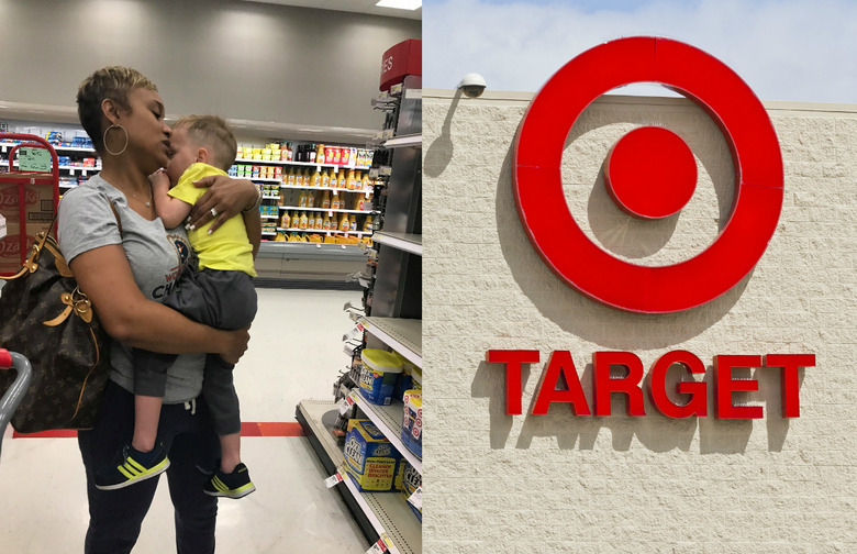 stranger helps mom in target