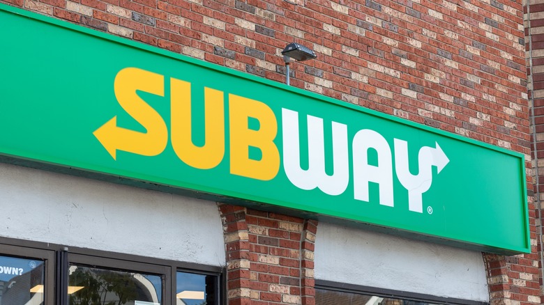 Subway storefront sign