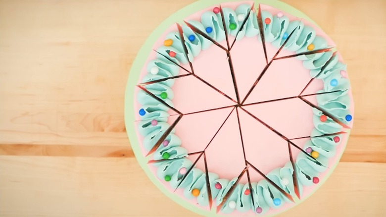 a slice of Funfetti cake