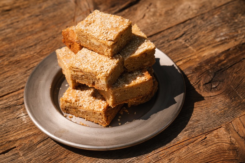 Sesame Cashew and Tahini Blondies