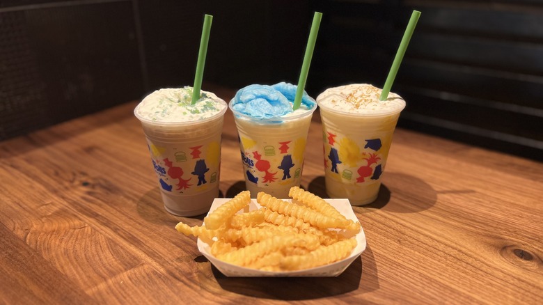 three shakes and fries