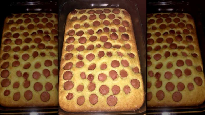 Corn dog casserole