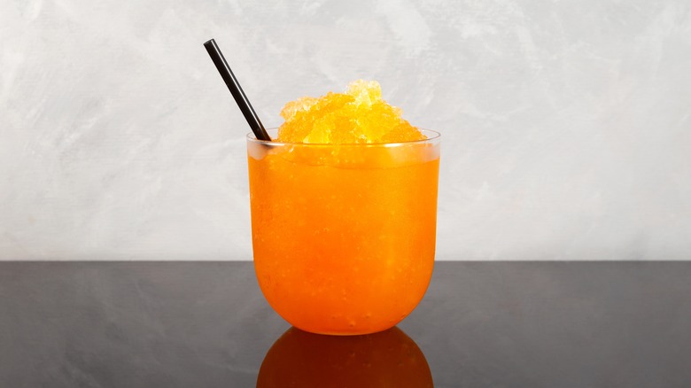 Orange shaved ice drink