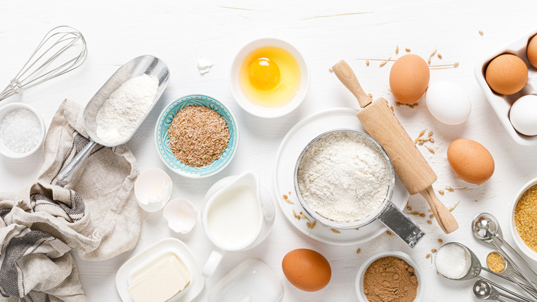 Overview of general baking ingredients