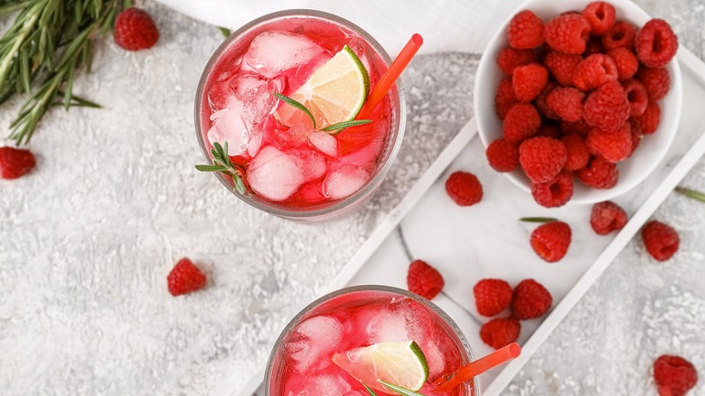 Lime raspberry infusions
