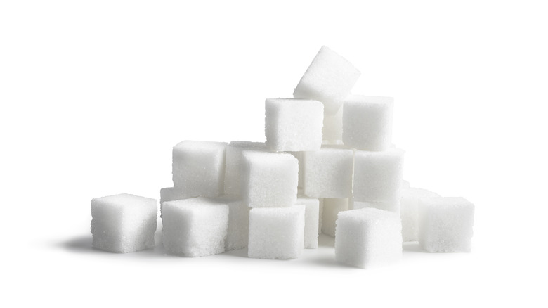 Sugar cubes in a pile