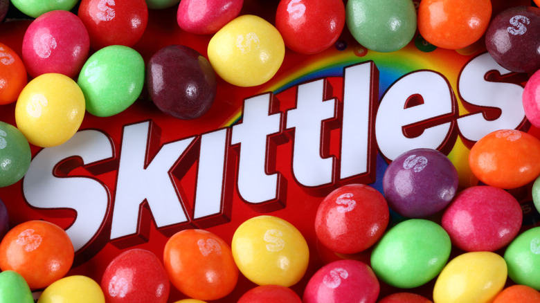 Skittles candy and logo