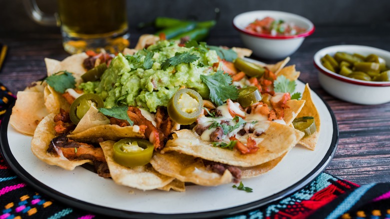 Nachos with guacamole