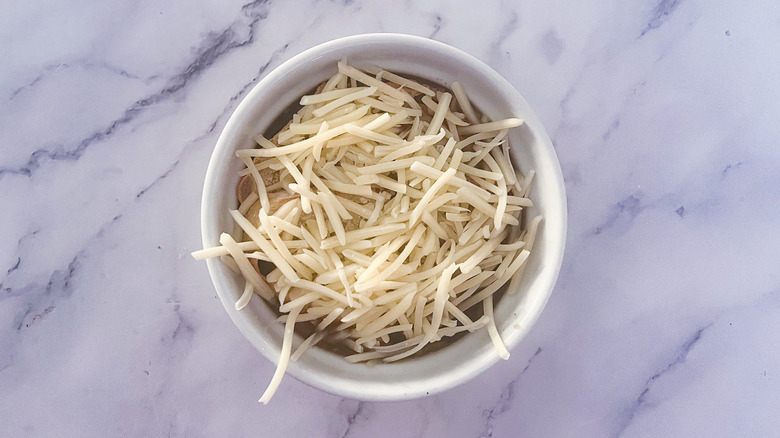 assembling French onion soup