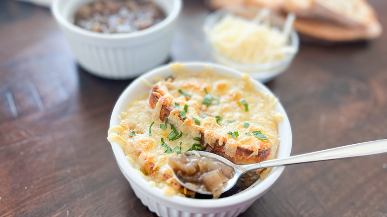 broiled French onion soup ramekin