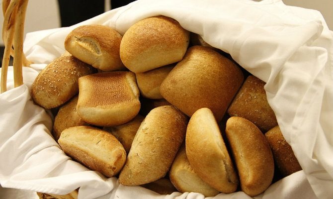 Basket of rolls