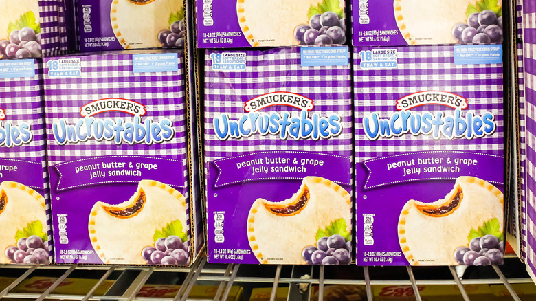 Smucker's Uncrustables on a shelf