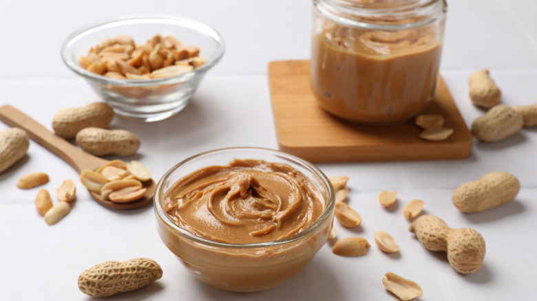 peanuts, peanut butter, and peanut shells