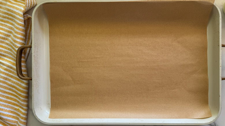 baking sheet with parchment