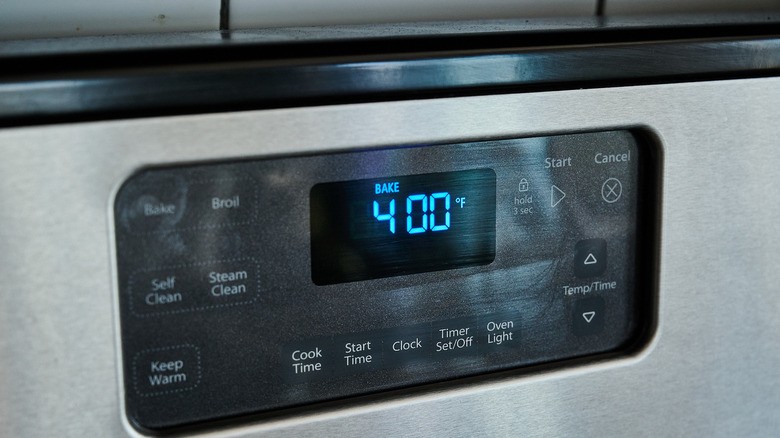 preheating the oven to 400 degrees