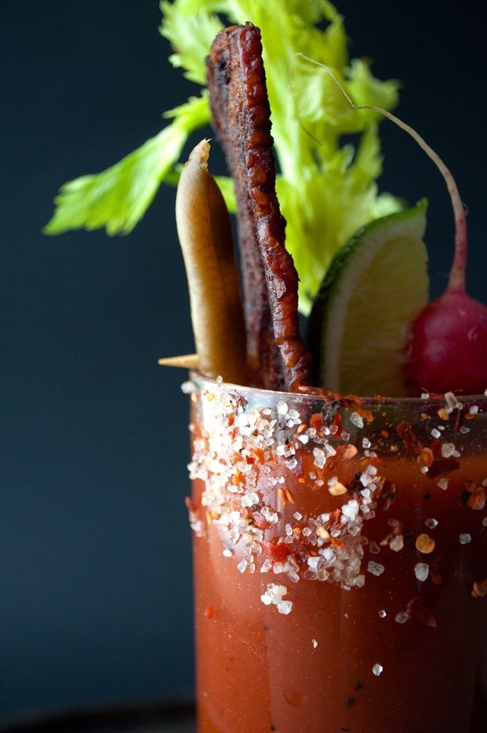 Spicy Bloody Mary With Candied Bacon