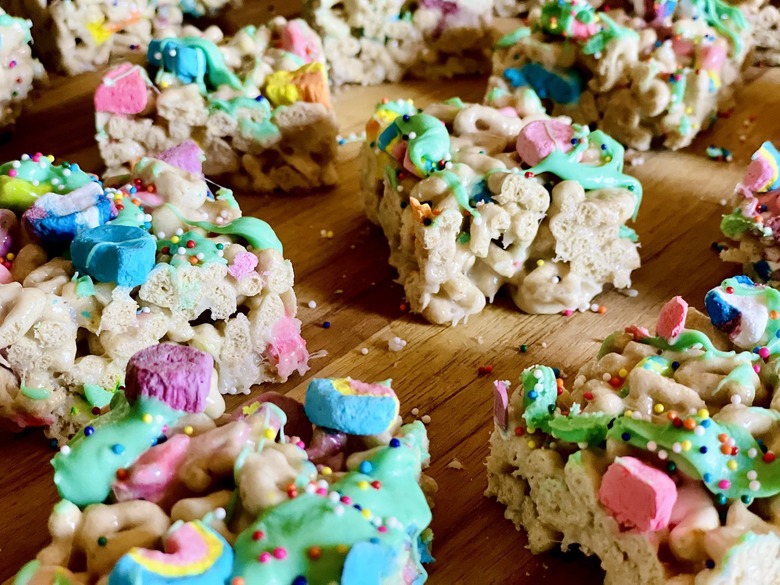 Luck Charms Marshmallow Treats Recipe and other fun St. Patrick's Day Recipes on The Daily Meal