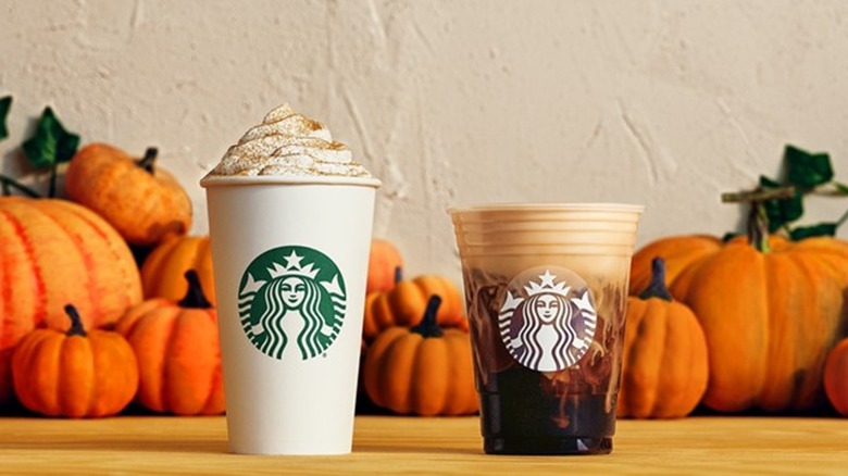 Starbucks pumpkin flavored drinks