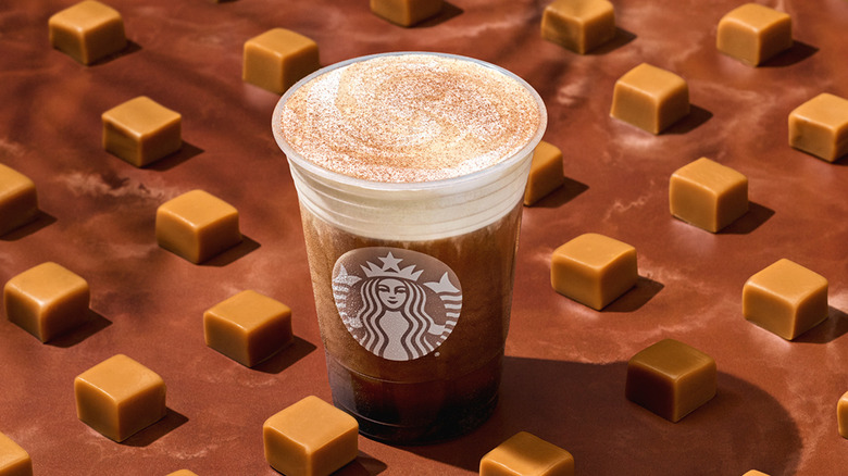 Starbucks beverage and caramels