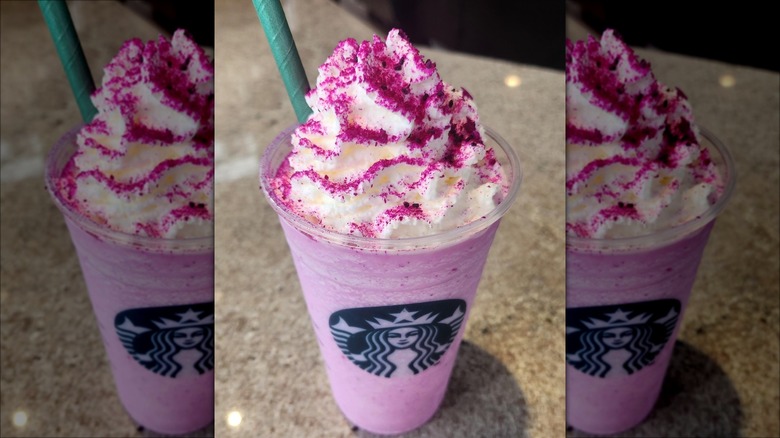 A Barbie Frappuccino with extra pink powder