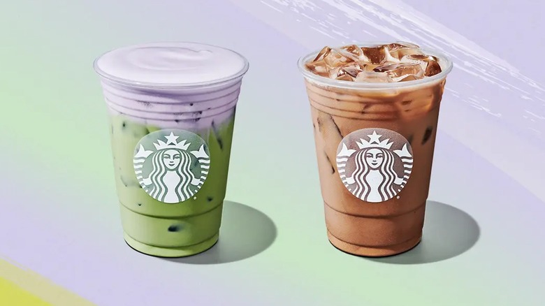 New spring 2024 lavender drinks at Starbucks