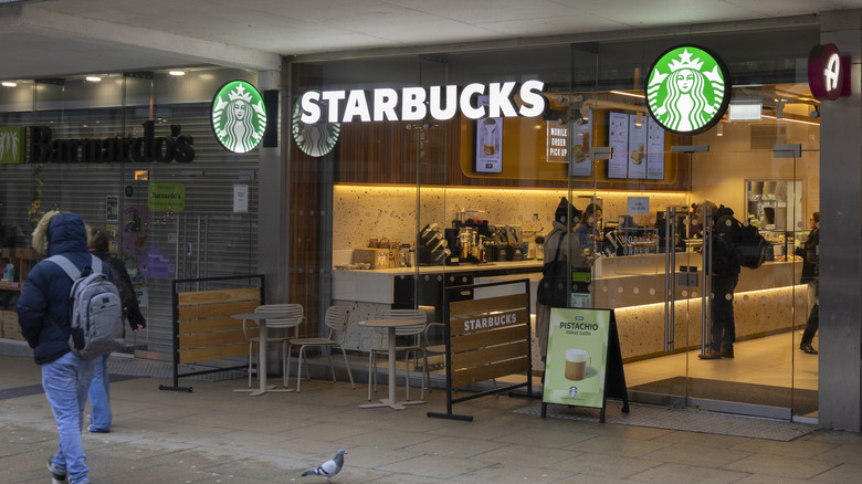 Exterior of Starbucks location