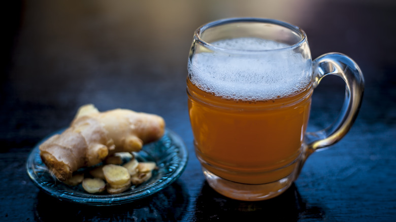 ginger root and ginger beer