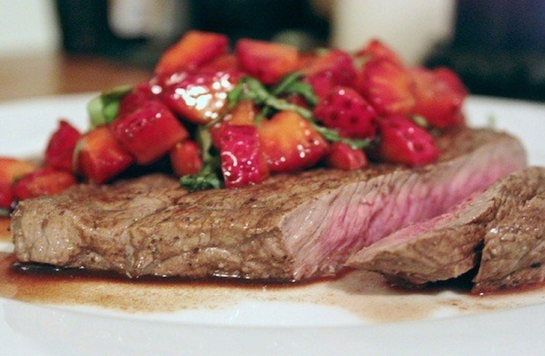 Steak with Strawberry-Balsamic Salsa