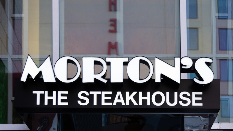 Morton's Steakhouse restaurant sign