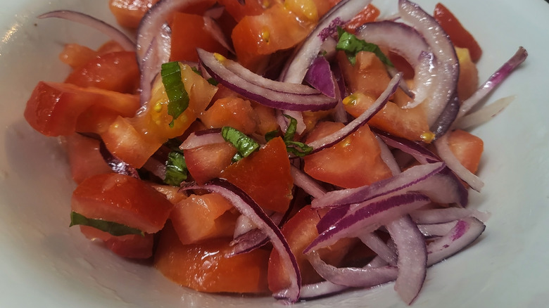 Tomato and onion salad