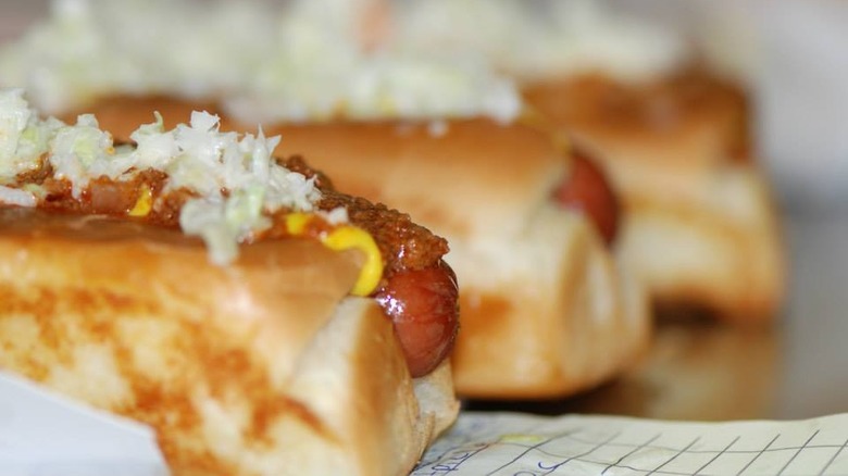 West Virginia slaw dogs from King Tut Drive-In
