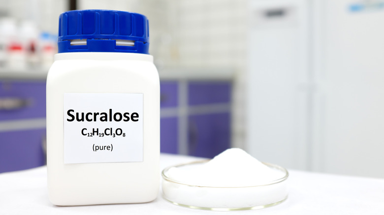 Bottle of pure sucralose