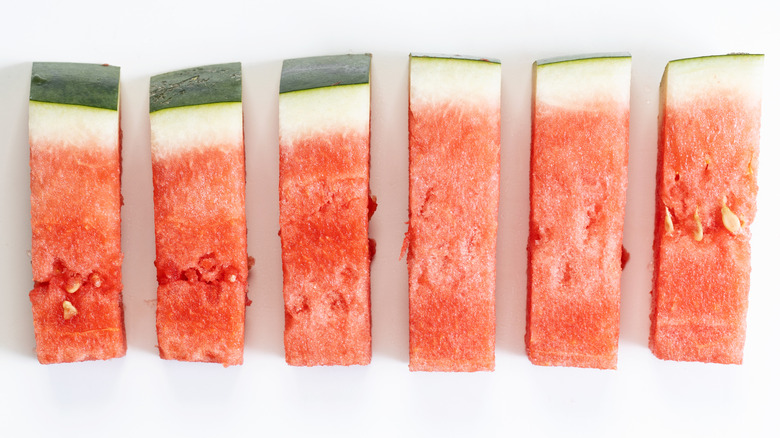 Sticks of watermelon