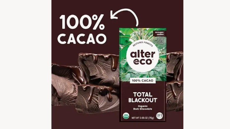Package of AlterEco Total Blackout Organic Dark Chocolate