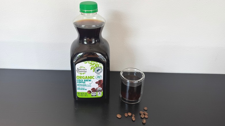 Bottle of Nature's Promise Organic Cold Brew Coffee
