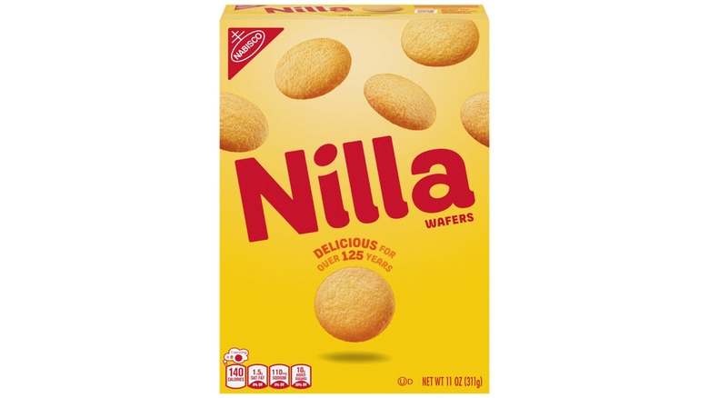 Yellow box of Nabisco Nilla Wafers